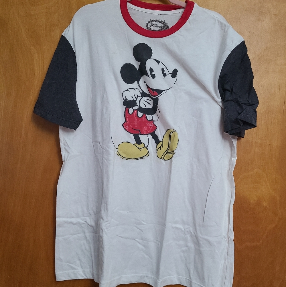 NWOT Disney Mickey Mouse Unisex T-Shirt - White, Red, and Black